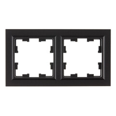Изображение товара Рамка IEK Brite РУ-2-БрЧ двухместная черная (BR-M22-K02)