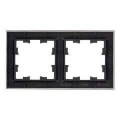 Рамка IEK Brite РУ-2-БрЧ двухместная черная (BR-M22-K02) - фото 5