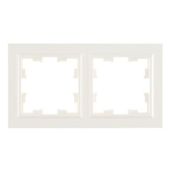 Рамка IEK Brite РУ-2-БрБ двухместная белая (BR-M22-K01) - фото 1