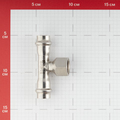 Тройник Valtec (VTi.932.I.150415) 15 мм х 1/2 ВР(г) х 15 мм нержавеющая сталь - фото 2