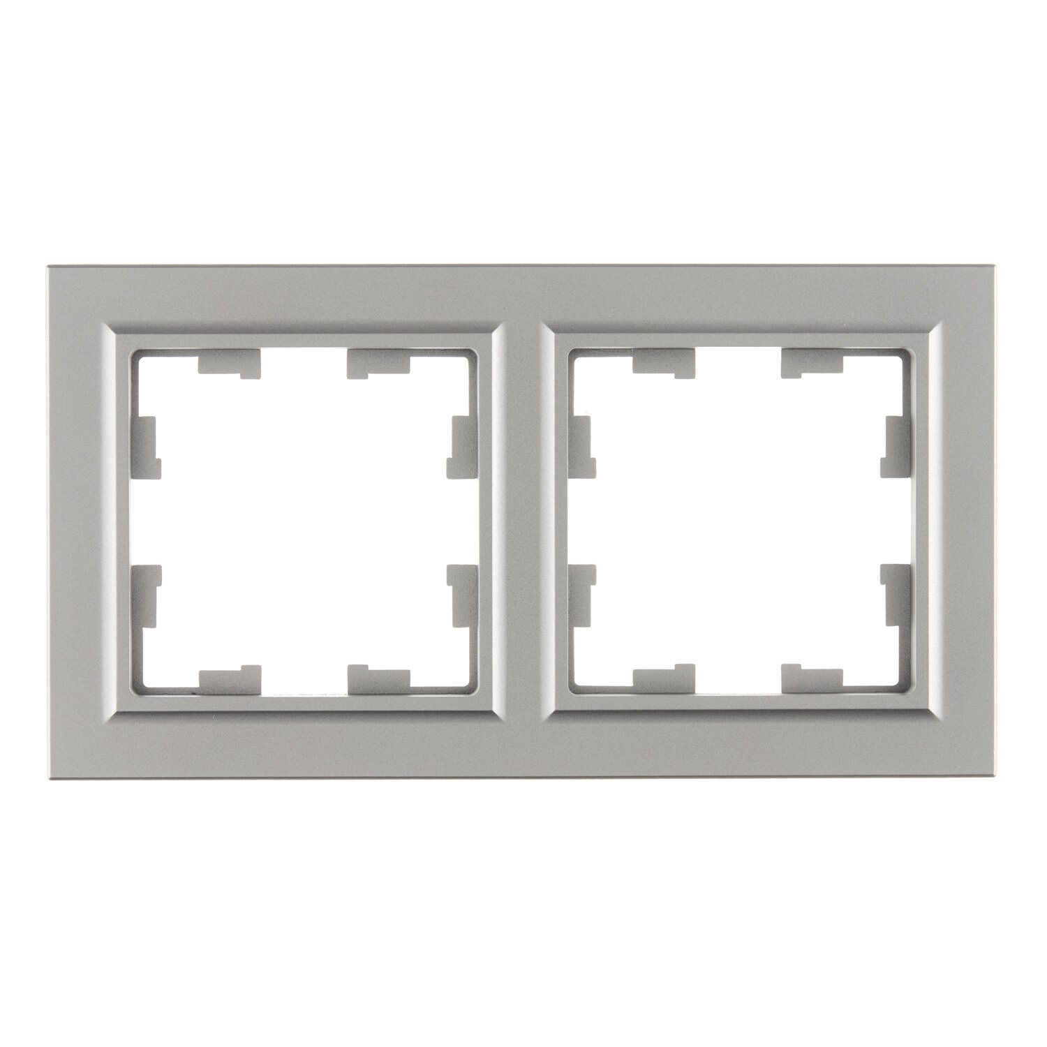 Изображение товара Рамка IEK Brite РУ-2-БрС-44 двухместная сталь IP44