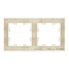 Рамка IEK Brite РУ-2-БрКр-44 двухместная бежевая (BR-M22-44-K10) - фото 5