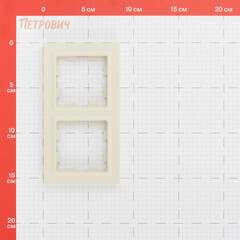 Рамка IEK Brite РУ-2-БрКр-44 двухместная бежевая (BR-M22-44-K10) - фото 2