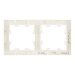 Рамка IEK Brite РУ-2-БрБ-44 двухместная белая (BR-M22-44-K01) - фото 3
