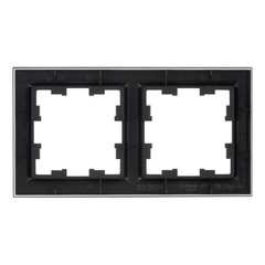 Рамка IEK Brite РУ-2-БрЧ-44 двухместная черная (BR-M22-44-K02) - фото 3