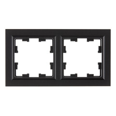 Изображение товара Рамка IEK Brite РУ-2-БрЧ-44 двухместная черная (BR-M22-44-K02)