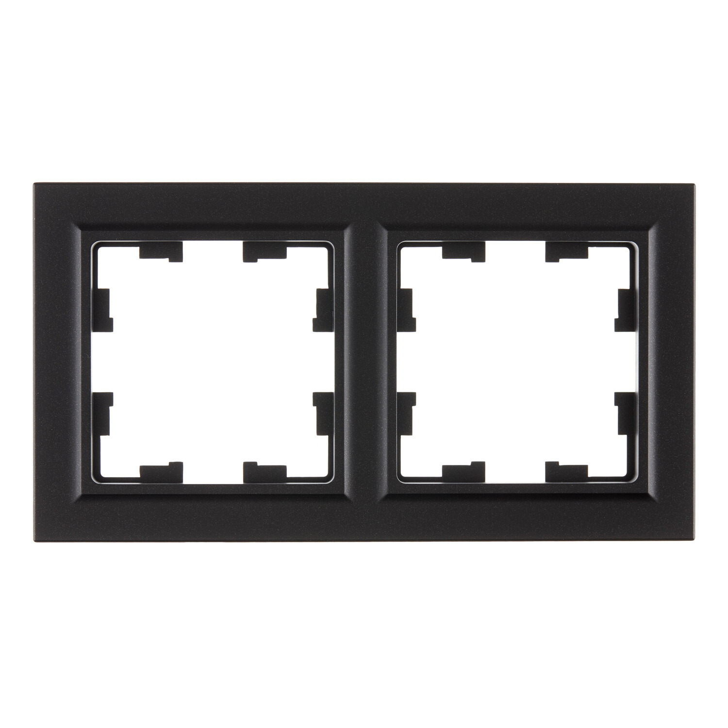 Изображение товара Рамка IEK Brite РУ-2-БрЧ-44 двухместная черная IP44 для розеток