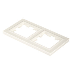 Рамка IEK Brite РУ-2-БрБ-44 двухместная белая (BR-M22-44-K01) - фото 2