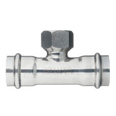 Тройник Valtec (VTi.932.I.280528) 28 мм х 3/4 ВР(г) х 28 мм нержавеющая сталь