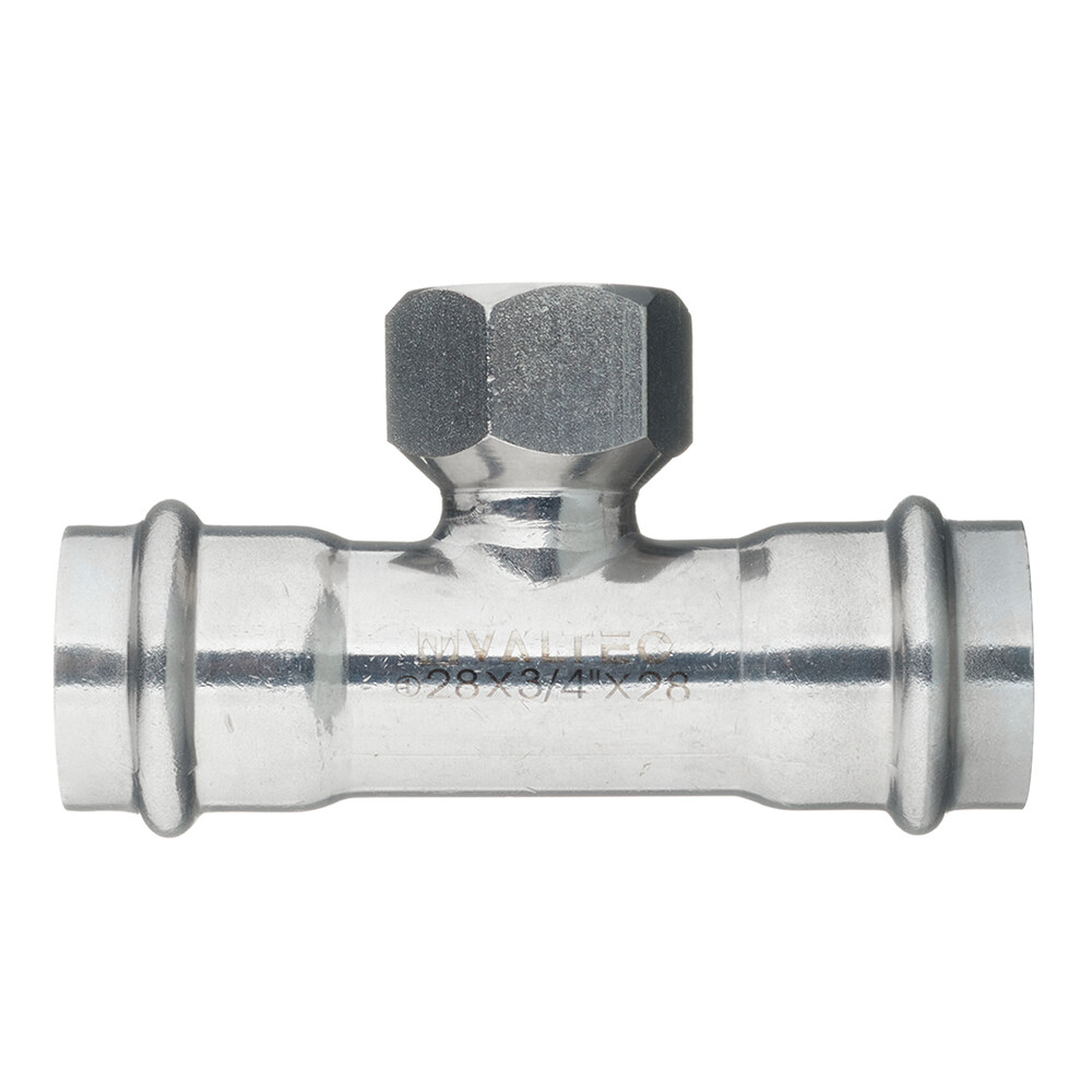 Изображение товара Тройник Valtec (VTi.932.I.280528) 28 мм х 3/4 ВР(г) х 28 мм нержавеющая сталь