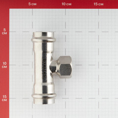 Тройник Valtec (VTi.932.I.280528) 28 мм х 3/4 ВР(г) х 28 мм нержавеющая сталь - фото 3