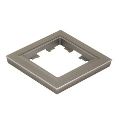 Рамка IEK Brite РУ-1-БрС одноместная сталь (BR-M12-K46) - фото 4