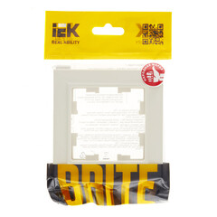 Рамка IEK Brite РУ-1-БрКр одноместная бежевая (BR-M12-K10) - фото 3