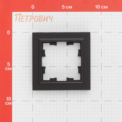 Рамка IEK Brite РУ-1-БрЧ одноместная черная (BR-M12-K02) - фото 2