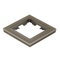 Рамка IEK Brite РУ-1-БрС-44 одноместная сталь (BR-M12-44-K46) - фото 4