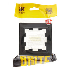 Рамка IEK Brite РУ-1-БрЧ-44 одноместная черная (BR-M12-44-K02) - фото 3