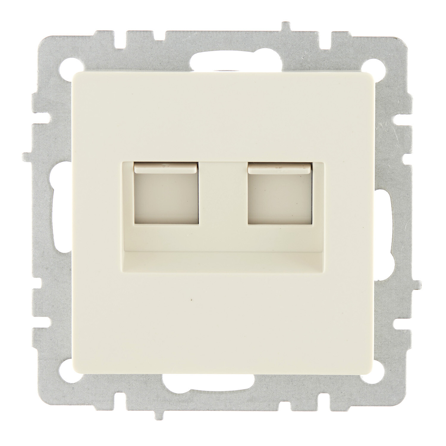 Изображение товара Розетка телефонная и компьютерная IEK Brite РК-Т12-БрКр встраиваемая бежевый