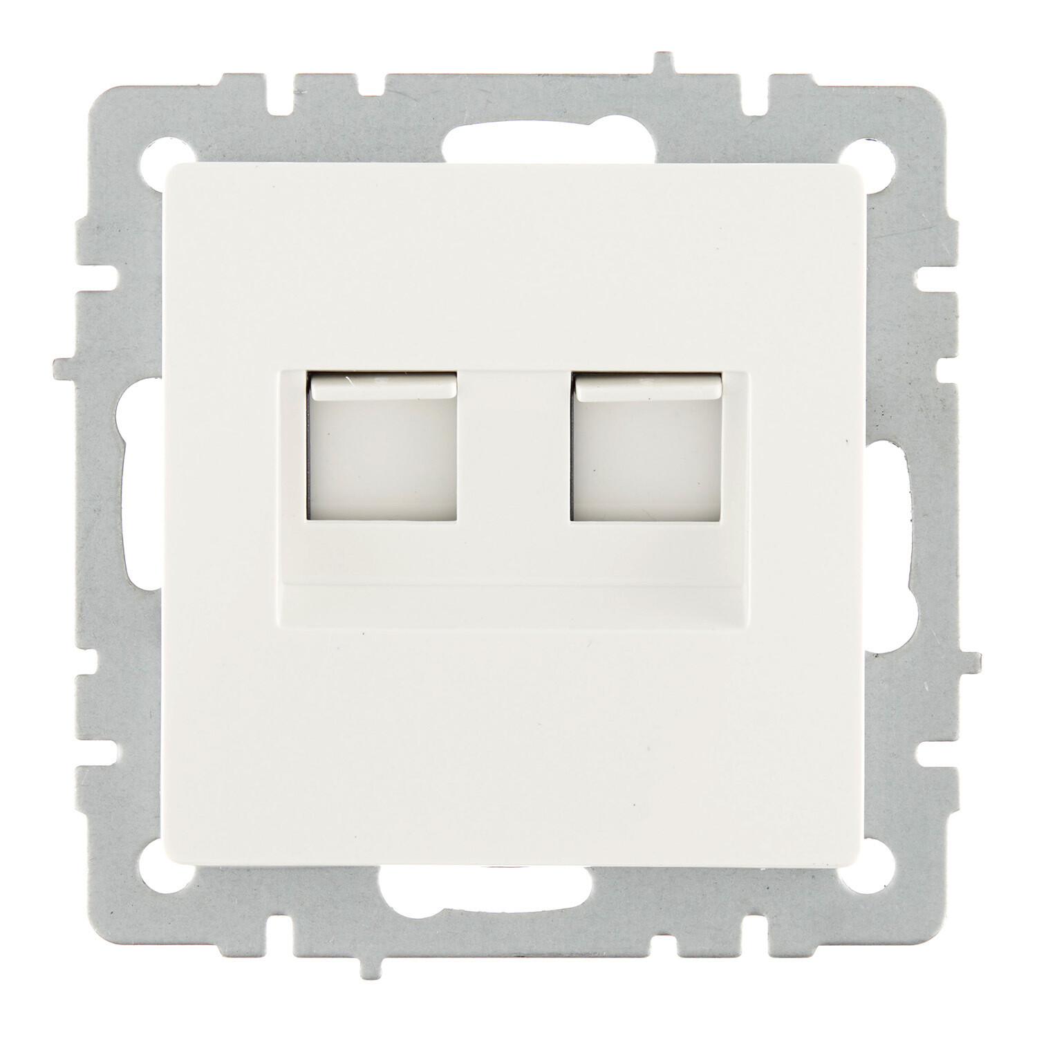 

Розетка телефонная/компьютерная IEK Brite РК-Т12-БрБ встраиваемая белая (BR-KT20-O-1-K01), Белый