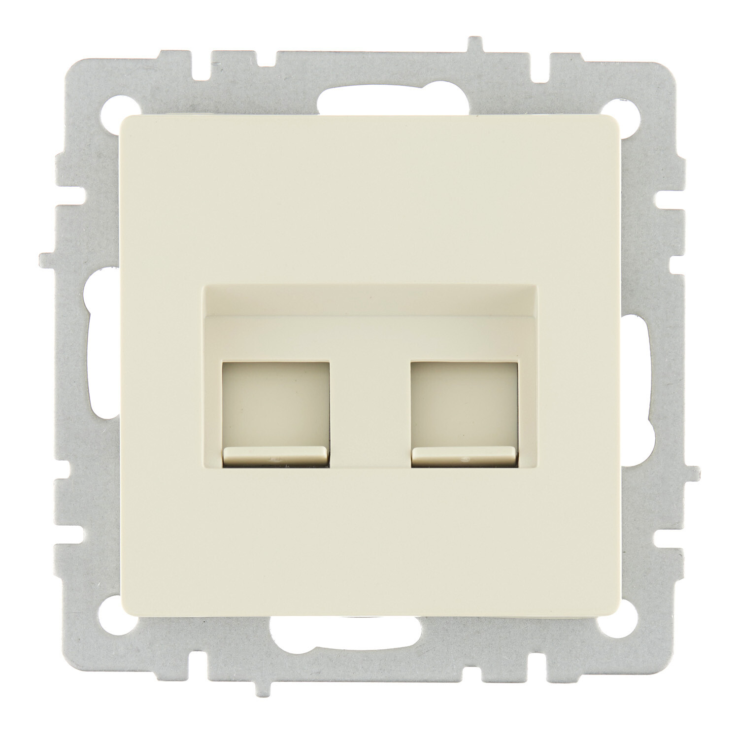 

Розетка компьютерная IEK Brite РК10-2-БрКр встраиваемая бежевая 2хRJ45 (BR-K20-1-K10), Бежевый