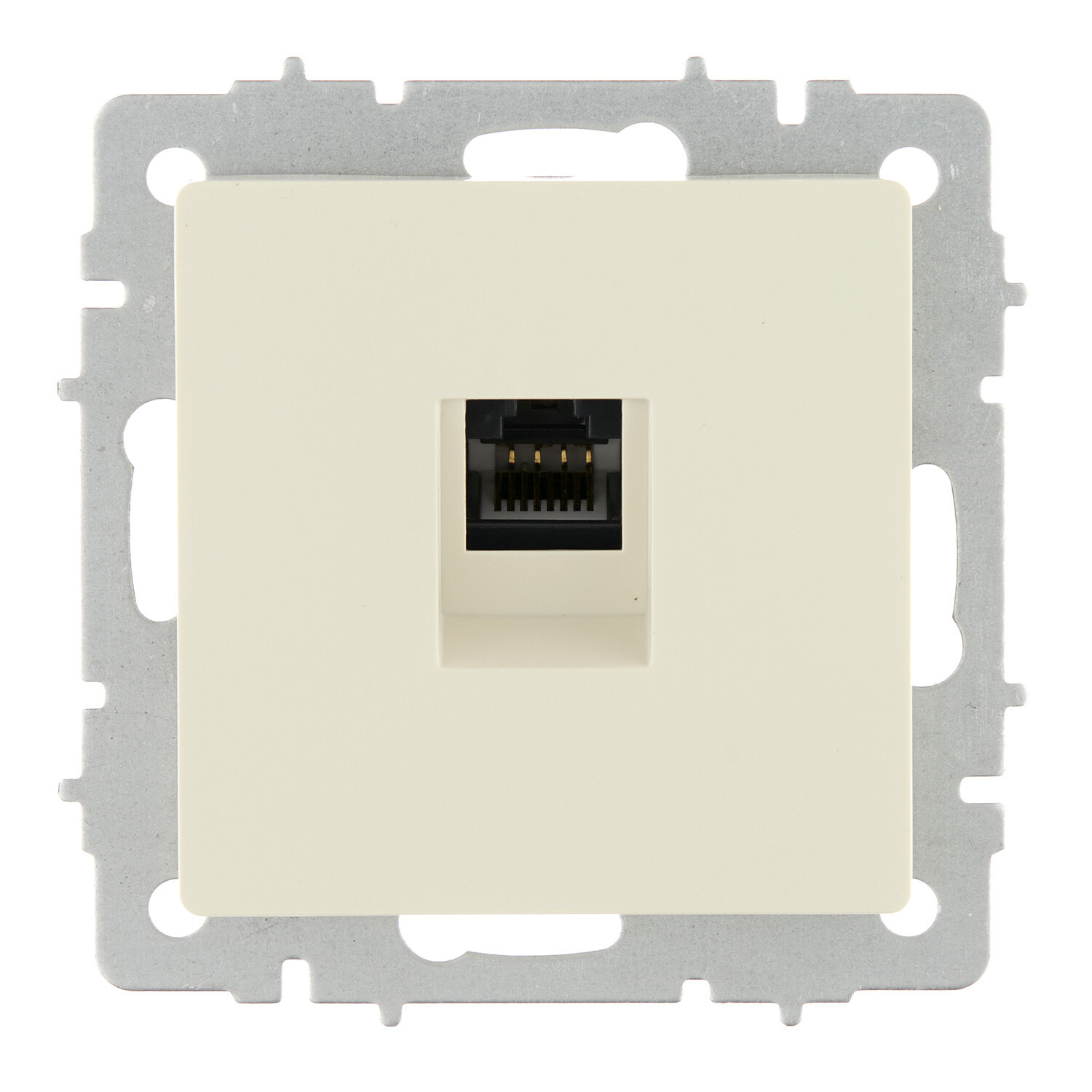 

Розетка компьютерная IEK Brite РК10-БрКр встраиваемая бежевая (BR-K10-1-K10), Бежевый