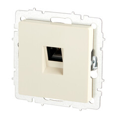 Розетка компьютерная IEK Brite РК10-БрКр встраиваемая бежевая (BR-K10-1-K10) - фото 4