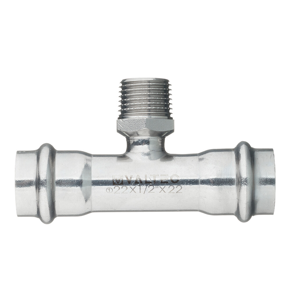 Изображение товара Тройник Valtec VTi.933.I.220422 22 мм нержавеющая сталь для стальных труб