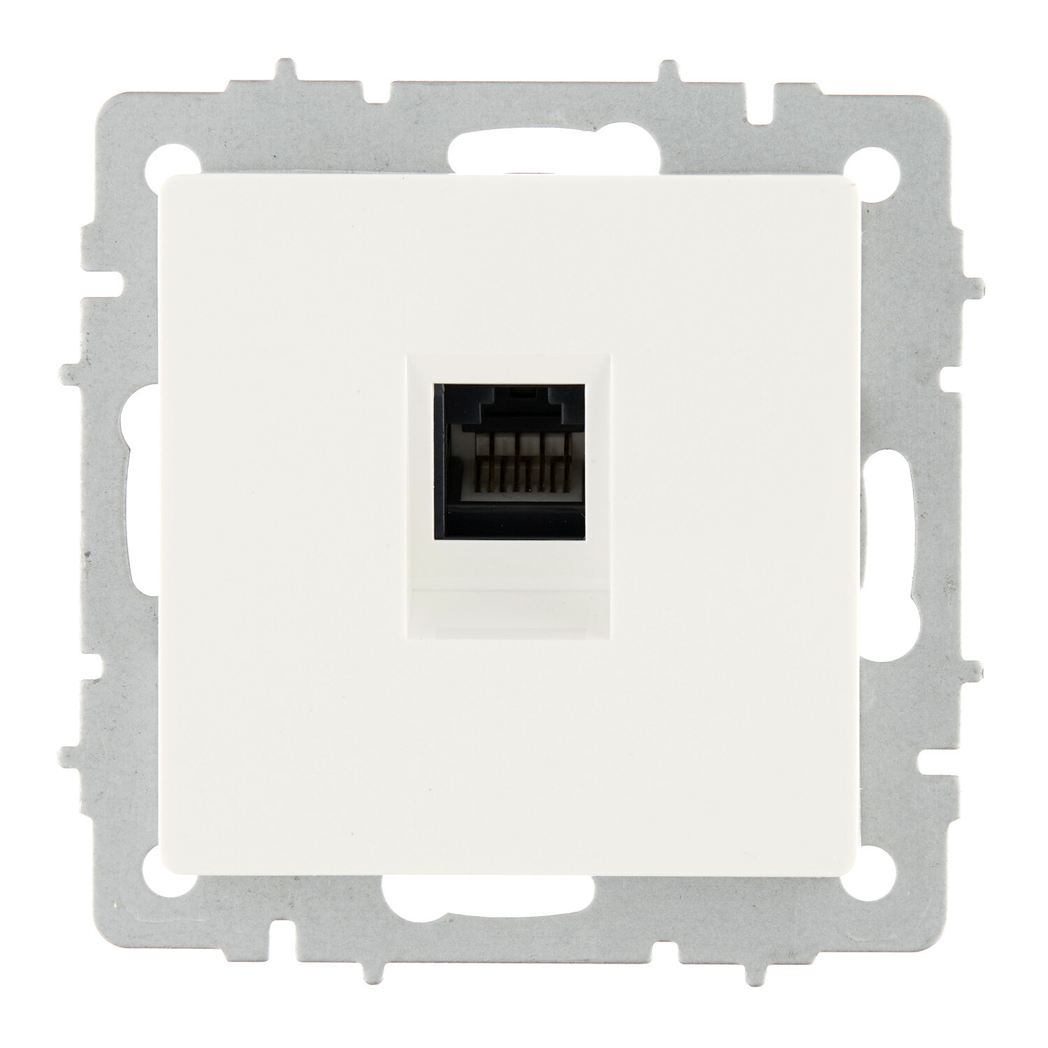 

Розетка компьютерная IEK Brite РК10-БрБ встраиваемая белая (BR-K10-1-K01), Белый