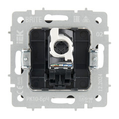 Розетка компьютерная IEK Brite РК10-БрЧ встраиваемая черная (BR-K10-1-K02) - фото 5