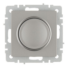 Диммер IEK Brite СС10-1-0-БрС встраиваемый сталь поворотно-нажимной (BR-D20-0600-K46)