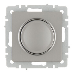 Изображение товара Диммер IEK Brite СС10-1-0-БрС встраиваемый сталь поворотно-нажимной (BR-D20-0600-K46)
