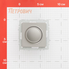 Диммер IEK Brite СС10-1-0-БрС встраиваемый сталь поворотно-нажимной (BR-D20-0600-K46) - фото 2