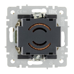 Диммер IEK Brite СС10-1-0-БрКр встраиваемый бежевый поворотно-нажимной (BR-D20-0600-K10) - фото 5