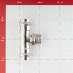 Тройник Valtec (VTi.933.I.220522) 22 мм х 3/4 НР(ш) х 22 мм нержавеющая сталь - фото 4