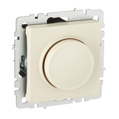 Диммер IEK Brite СС10-1-0-БрКр встраиваемый бежевый поворотно-нажимной (BR-D20-0600-K10) - фото 4