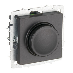 Диммер IEK Brite СС10-1-0-БрЧ встраиваемый черный поворотно-нажимной (BR-D20-0600-K02) - фото 4