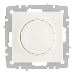 Диммер IEK Brite СС10-1-0-БрБ встраиваемый белый поворотно-нажимной (BR-D20-0600-K01) - фото 1