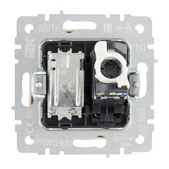 Розетка телевизионная/ компьютерная IEK Brite РТВ-РК12-БрКр встраиваемая бежевая (BR-AK20-1-K10) - фото 5