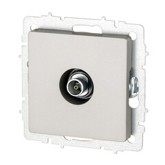 Розетка телевизионная IEK Brite РТВ11-0-БрС встраиваемая сталь (BR-A10-O-K46) - фото 4