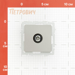 Розетка телевизионная IEK Brite РТВ11-0-БрС встраиваемая сталь (BR-A10-O-K46) - фото 2