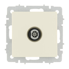 Розетка телевизионная IEK Brite РТВ11-0-БрКр встраиваемая бежевая (BR-A10-O-K10) - фото 1