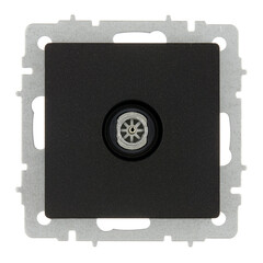 Розетка телевизионная IEK Brite РТВ11-0-БрЧ встраиваемая черная (BR-A10-O-K02) - фото 1