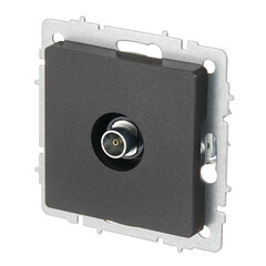 Розетка телевизионная IEK Brite РТВ11-0-БрЧ встраиваемая черная (BR-A10-O-K02) - фото 4