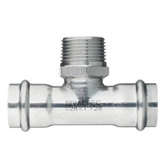 Изображение товара Тройник Valtec (VTi.933.I.280528) 28 мм х 3/4 НР(ш) х 28 мм нержавеющая сталь