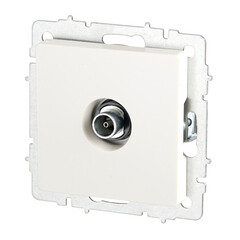 Розетка телевизионная IEK Brite РТВ11-0-БрБ встраиваемая белая (BR-A10-O-K01) - фото 4