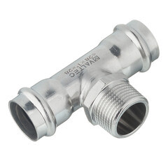 Тройник Valtec (VTi.933.I.280528) 28 мм х 3/4 НР(ш) х 28 мм нержавеющая сталь - фото 2