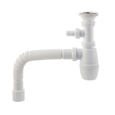 Сифон для раковины Wirquin Pro 1 1/2х40 мм с выпуском d63 мм с соединением 40/50 мм с отводом (30718052)