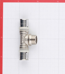 Тройник VALTEC (VTm.233.N.200520) 20(пресс) х 3/4 НР(ш) х 20(пресс) - фото 3