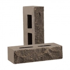 Кирпич облицовочный гиперпрессованный пустотелый графит рустированный с ложка М200 250х100х65 мм 0,8 NF Рубелэко