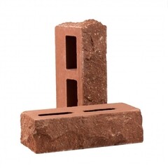 Кирпич облицовочный гиперпрессованный пустотелый клинкер рустированный углом М200 230х100х65 мм 0,7 NF Рубелэко