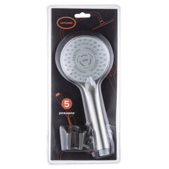 Душевой комплект Pura Latuno с лейкой с держателем сталь (L80072SS) - фото 3